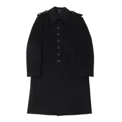 バーバリー ロンドン ブラック ウール カシミア 肩章 コート