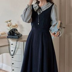 Tnewties 20s トゥエンティーズ デニムワンピース Navy XS - メルカリ