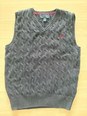 正規品 ポロラルフローレン ケーブル ベスト 男の子 M (10-12)