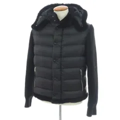 【中古】エンメティ EMMETI ムートン ナイロン ダウンジャケット ブラック【サイズ48】【メンズ】