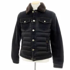 【新品】ムーレー MOORER MONDOR-FUR ファー デニム ダウンジャケット ブラック【サイズ44】【メンズ】のサムネイル