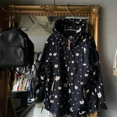 Y franshelippe フランシュリッペ ３L　大きいサイズ　ジャケット ボア　ねこ　猫　CAT　ネコ　ジップアップ　jacket アウター　マウンテンパーカー　長袖　お呼ばれ　デート　オフィスカジュアル　食事会　黒 ブラック BLACK クロ くろのサムネイル