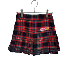 mezzo piano メゾピアノ スカート 140 タータンチェック プリーツスカート ネイビー レッド キッズ 女の子 フレア チェック柄 mezzo piano plaid skirt