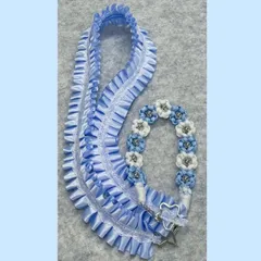 ☆２セット売り☆水色スマホショルダーストラップ ハンドメイドマクラメ　レースストラップ　推しカラー