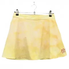 【新品】アディダス スカート イエロー むら染め風プリント 内側インナーパンツ  レディース M ゴルフウェア adidas