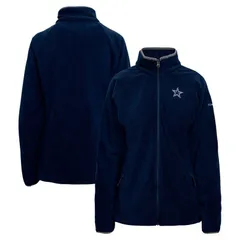 コロンビア レディース アウター ジャケット・ブルゾン フリース Womens Columbia Navy Dallas Cowboys Give and Go III Fleece Raglan FullZip Jacket Cow Navy ネイビー