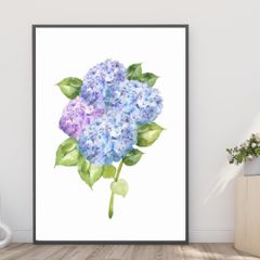 紫陽花 アジサイ 花束 水彩画風 アート 額なし 迅速発送 - メルカリ