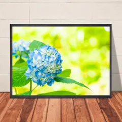 アートポスター【あじさいのフォト】【A4】季節 花 観葉植物 ボタニカル ガーデン インテリア ウォールアート