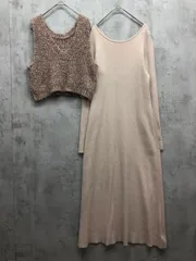 mystic ミスティック myz1032409a0002 ラメニットベスト ニット ワンピース size1/ベージュ ◆■ レディース