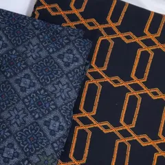 ハンドメイドに！　浴衣　2点セット　和装　幾何学