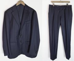 美品 SHIPS シップス × Ermenegildo Zegna エルメネジルド ゼニア スーツ セットアップ ジャケット スラックス ウール ネイビー 48 紺1587Q★2