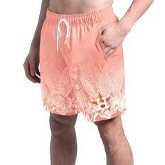 Margaritaville Men's Swimwear Shorts - Coral Houston Astros Lagoon Fiesta Swim Shorts - Pink (Size O)