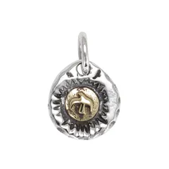 [Four leaf] シルバー925 太陽 メダル ペンダントトップ サンモチーフ チャーム チェーン別売り メンズ レディース シルバーアクセサリー (ペンダントトップ) [ペンダントトップ]