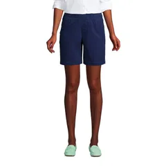 ランズエンド レディース ボトムス ハーフパンツ・ショーツ ショートパンツ Womens Lands End PullOn Chino Shorts Deep Sea Navy ネイビー