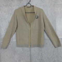 espace de calma エスパスデカルマ レディース ニットカーディガン リブ編み ベージュ系 サイズS ◇〇