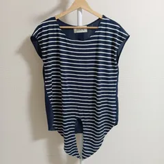 【ROPE　ロペ】レディース　ボーダーカットソー　ネイビー　ホワイト　Mサイズ