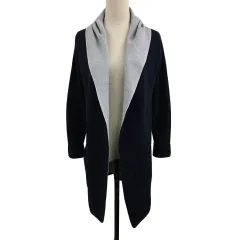 アプワイザーリッシェ Apuweiser-riche カーディガン ニット フード 前開き 無地 長袖 2 紺 グレー ネイビー