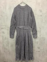 新品 PROPORTION BODY DRESSING プロポーションボディドレッシング オータム クロシェニット ワンピース size3/グレー ■■ レディース