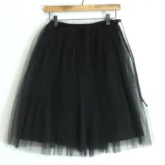 【美品】Bilitis dix-sept ans ビリティス・ディセッタン★ボリュームチュールスカート 黒系 ふんわり♪無地 z19079のサムネイル