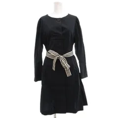 ボールジー BALLSEY トゥモローランド スプリング コート ノーカラー 薄手 ベルト ネイビー