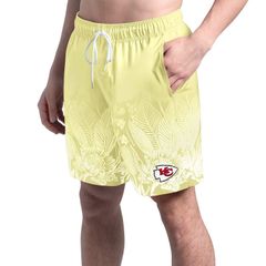 Margaritaville Men's Swimwear - Yellow Kansas City Chiefs Lagoon Fiesta Swim Shorts