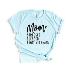 Simply Sage Market レディース トップス Tシャツ グラフィック Simply Sage Market Mom Stressed Blessed Short Sleeve Graphのサムネイル