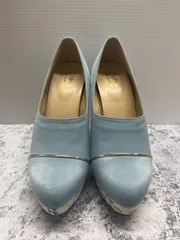 送料無料！！ESPERANZA　エスペランサ　春色フラワーレース　12cm高ヒールパンプス　ミントグリーン　サイズ23.5cm    #80327MO164