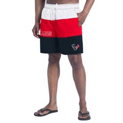 Carl Banks Men's Swimwear Shorts - GIII Sports by Carl Banks Navy Red Houston Texansunrise Volley Swim Shorts Txs Navy