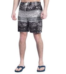 Carl Banks Men's Swimwear Shorts - Mens GIII Sports by Carl Banks BlackGray Baltimore Ravens Horizon Volley Swim Shorts Rav Black