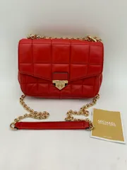 MICHAEL KORS マイケルコース 30H0G1SL1T ソーホー キルティング チェーン ショルダー バッグ 赤 ■■◎レディース