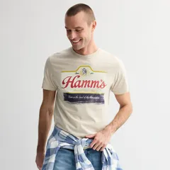 アニメキャラクター メンズ トップス Tシャツ グラフィック Licensed Character Mens Hamms Label Graphic Tee Sand サンド