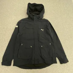 C92  PUMA 黒 ナイロンジャケット フード付き