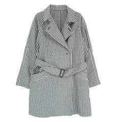 MACKINTOSH PHILOSOPHY マッキントッシュフィロソフィー パッカブルポーチ付き はっ水加工 ギンガムチェック トレンチコート ブラック系 38【中古】