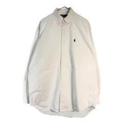 Polo by Ralph Lauren ポロ ラルフローレン BLAKE ボタンダウン 長袖シャツ ホワイト(メンズ M)中古 古着 X6482