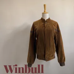 70s 80s Winbull ベロア　ジャンパー　ヴィンテージ　レトロ　ブラウン　Ｌサイズ　vintage メンズファッション