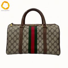 ✨極美品✨GUCCI シェリーライン GG ボストンバッグ レザー ベージュ