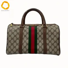 #anb グッチ GUCCI ハンドバッグ 茶系  オールドグッチ ヴィンテージ シェリーライン ミニボストン GG柄 レディース [952587]