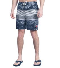Carl Banks Men's Swimwear Shorts - GIII Sports by Carl Banks Navy/Gray Houston Texans Horizon Volley Swim Shorts Txs Navy