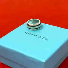極 美品 希少品 TIFFANY&Co. ティファニー グルーブド ダブルライン リング シルバー925 指輪 7号 アクセサリー レディース 29465