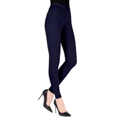 メモイ レディース ボトムス カジュアルパンツ コットン レギンス MeMoi Pantsstyle Cotton Blend Leggings Navy ネイビー