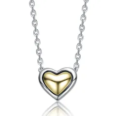 アンブランデッド レディース アクセサリー ネックレス・チョーカー・ペンダントトップ レース Unbranded 14k Gold Over Sterling Silver TwoTone Heart Pendant Necklace Two Tone ゴール