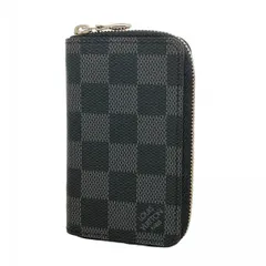 【6cd4734】ルイヴィトン コインケース ダミエ・グラフィット ジッピーコイン パース N63076 ブラック【中古】メンズ