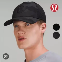 lululemon ルルレモン トラッカー ベースボールキャップ ブラック カモフラ ユニセックス 帽子