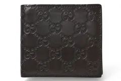 グッチ 財布 美品 メンズ GUCCI 札入れ/折財布 グッチシマ ダークブラウン 146223 A0VIR 2019 【中古】