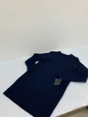 送料無料★新品タグ付き★GIPSY BLUE★ロングニットワンピース　長袖ニット　セーター★ネイビー★フリーサイズ　#80327sj140
