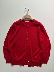 BURBERRY バーバリー ゴールド ボタン レッド カーディガン