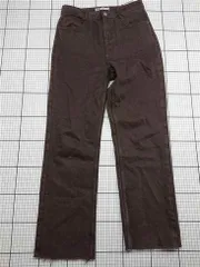 ◇ Θ ザラ ZARA EUR38 ブラウン系 ストレートデニムパンツ レディース E  【1603160001000】