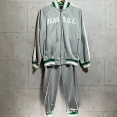 Bear USA ベアー セットアップ ジャージ トラックジャケット トップス ジャージパンツ トラックパンツ ジョガー 上下セット M グレー メンズ SU-2-10