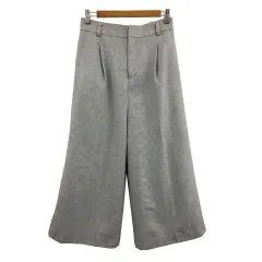 ロペピクニック ROPE Picnic パンツ ワイド ロング タック 無地 ウエストゴム 38 グレー