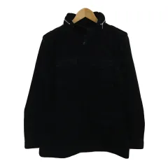 コムサイズム COMME CA ISM ジャケット ブルゾン 中綿 スタンドカラー ジップアップ フード 無地 コーデュロイ 長袖 L 黒 ブラック